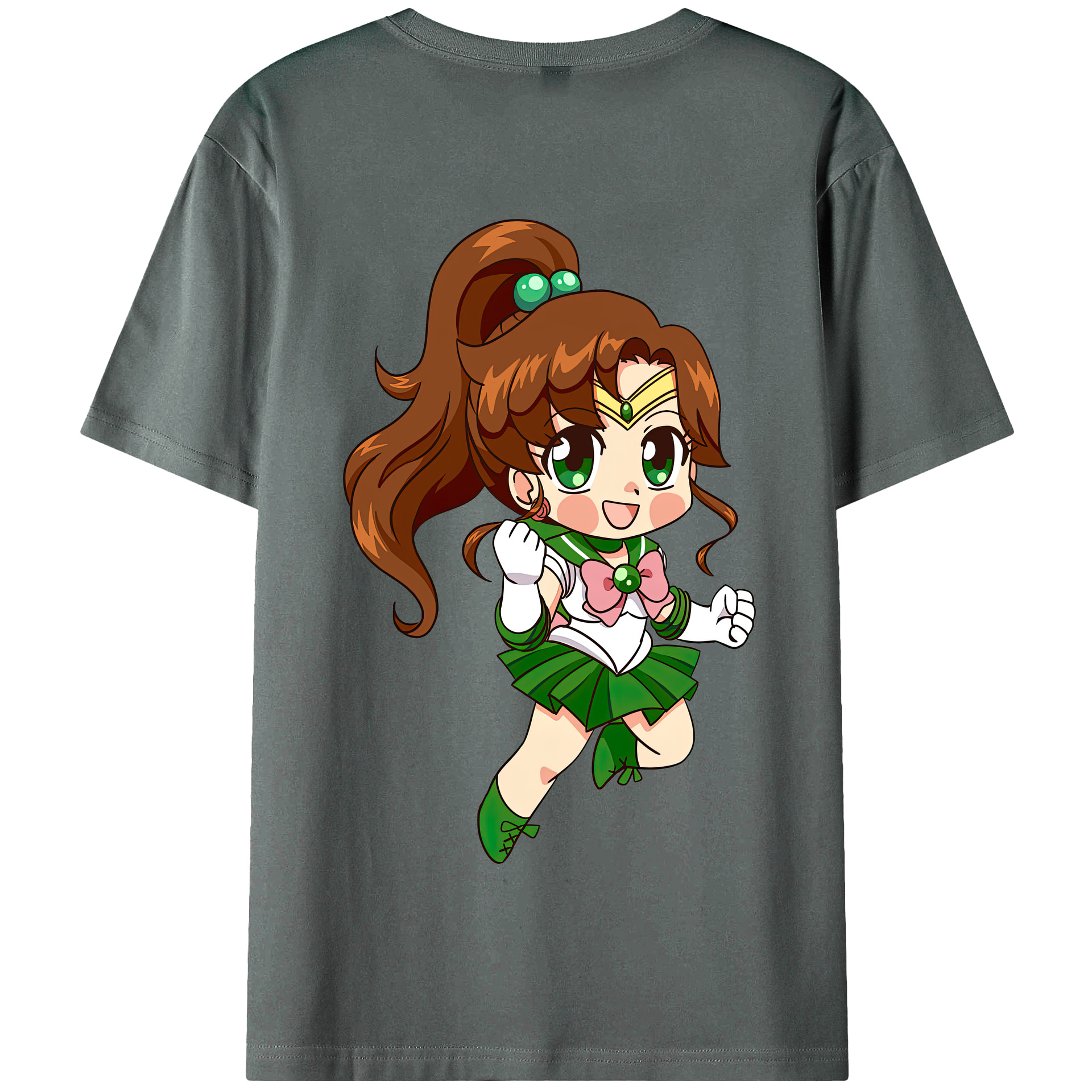 （画像用） 美少女戦士セーラームーン 木野 まこと きの まこと Sailor Moon Kino Makoto （セーラージュピター；Sailor Jupiter） 綿100％半袖Tシャツ（背面プリント）